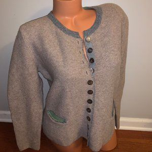 Sundance Merino Wool Beige Cardigan Sweater XL